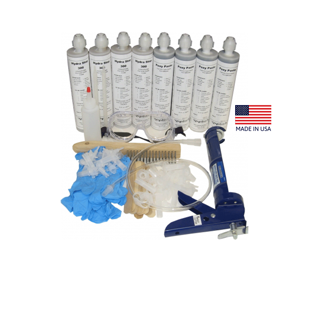 CRACKS 専用 20' Fast Set Concrete Foundation Crack Repair Kit - Applied